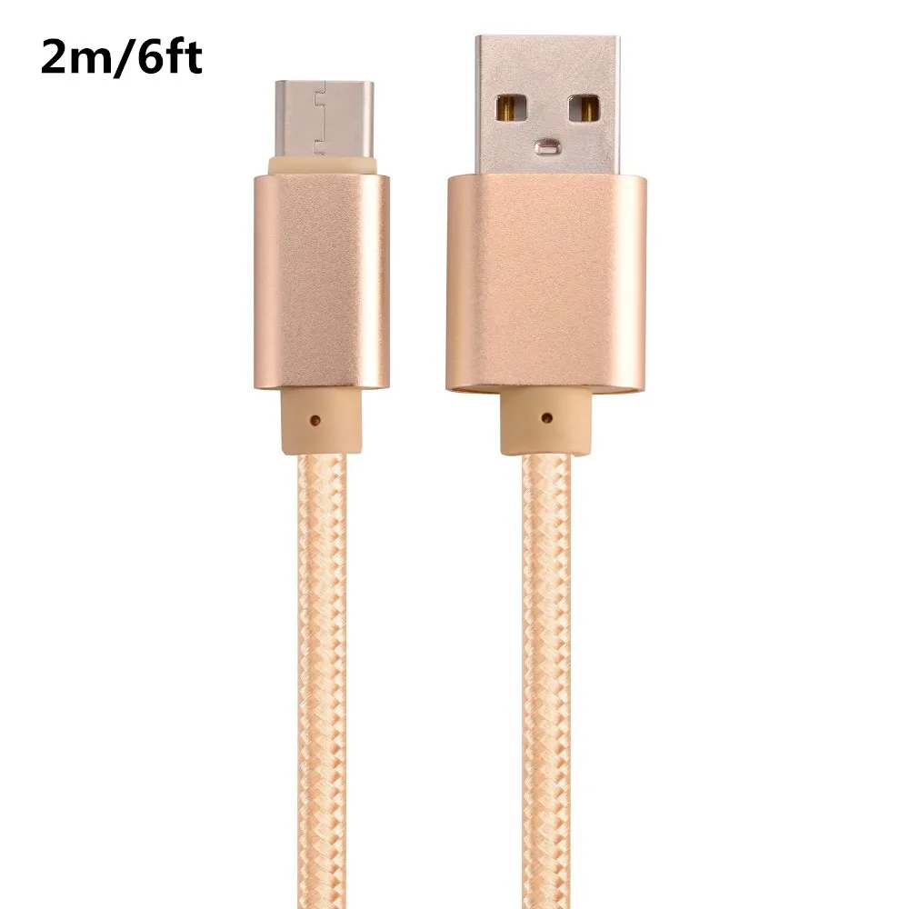 Короткий 2 м Быстрая зарядка usb type C провод для samsung A8 A9 A30 M30s S9 Note 8 9 SONY XZ XA1 L1 Zenfone 5 5Z EU walusb зарядное устройство - Тип штекера: Only 2m gold