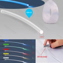 Мягкий 10 мм pmma конец свечение светильник передачи fusionadora де fibra оптика кабель Оптическое волокно для RGB светильник передатчик