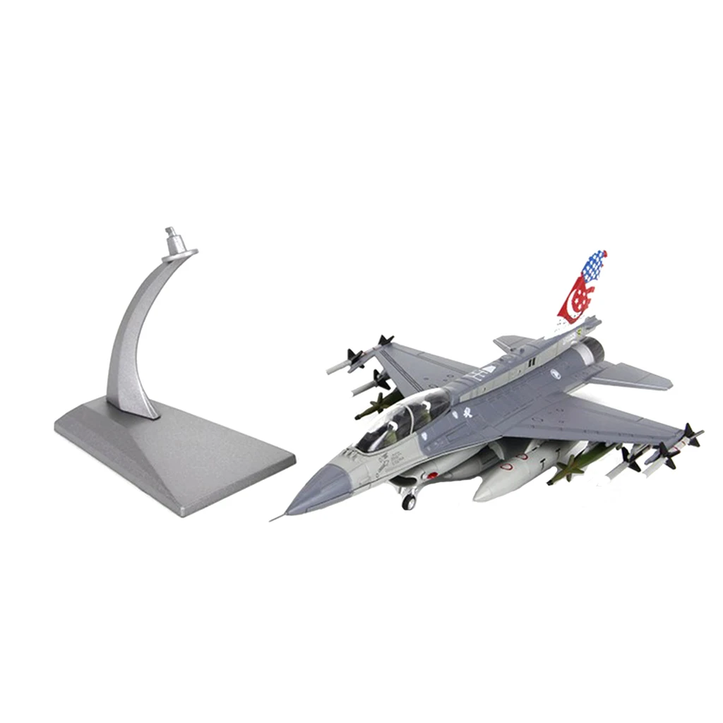 1/72 Diecast Fighter Jet F16D Fighting Falcon Airplane Model Building for Home Office Decor