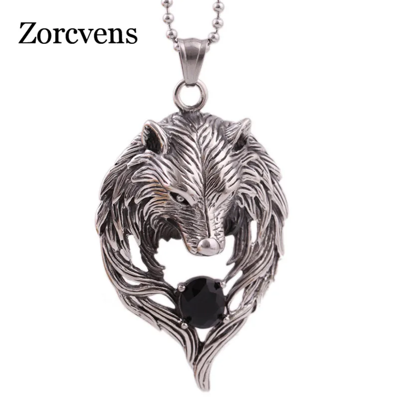 

LETAPI New Hot Necklace Wholesale Fashion stainless steel Punk Jewelry Wolf Pendant Wolf Head Necklace
