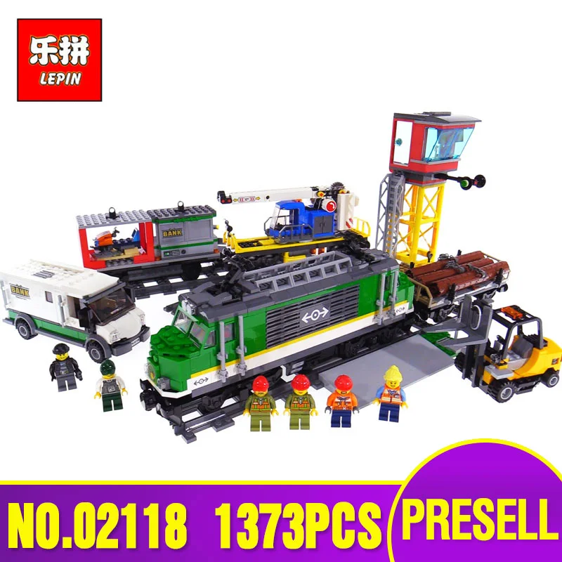 

Lepin 02118 City Series The Legoingly 60198 Cargo Train Set Building Blocks Bricks Car Model Kids Toys Birthday Christmas Gifts