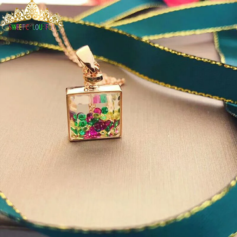 Рождественский подарок ювелирные изделия бриллианты 18K золото в форме сердца 18K ожерелье 008