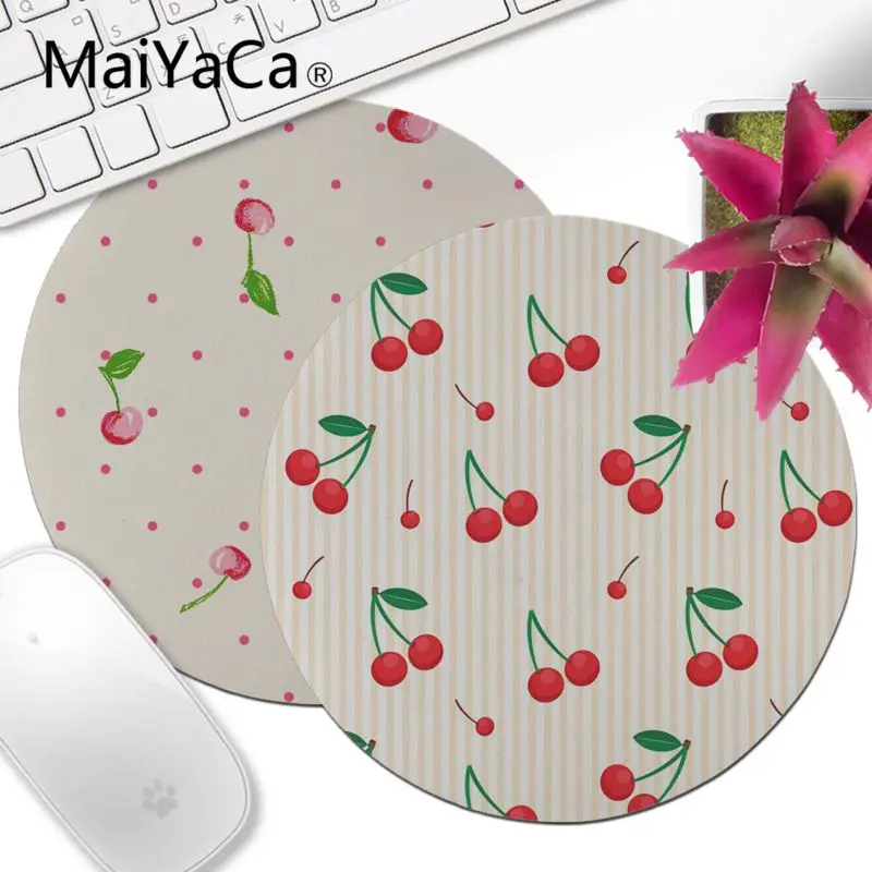 

MaiYaCa Cool New Cherry Fruits Party Rubber Mouse Durable Desktop Mousepad Simple Design Speed Game Mouse Pads