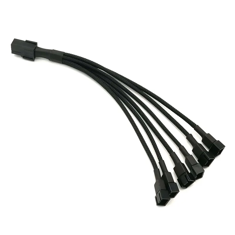 

Angitu 100 шт./лот PCI-E 6Pin Женский до 6x 3Pin 4Pin PWM разветвитель вентилятора