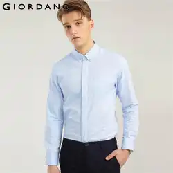Jordano Мужская рубашка оксфорд хлопок Тонкая карманная рубашка с длинным рукавом Camisa Masculina тонкая резка потайная кнопка карманные Рубашки