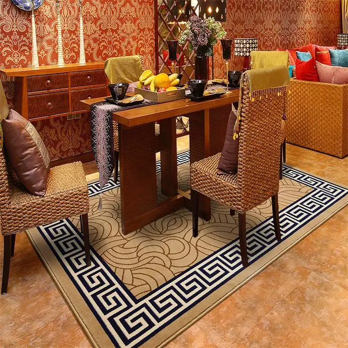 

Modern Fashion Luxury Chinese Style Big Carpet Bedroom Living Room Rectangular Ground Artistic Flower Mat
