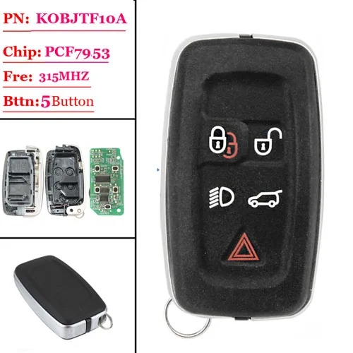 Free shipping(1 piece)5 button Car Remote Smart Key for Land Rover LR4/Sport/Evoque 315MHz 2010 2011 2012 2013