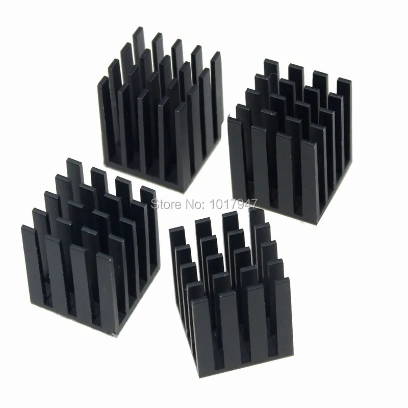 20 Pieces LOT Aluminum 19x19x24mm 19mm Heat Sink IC Chip Radiator With Adhesive