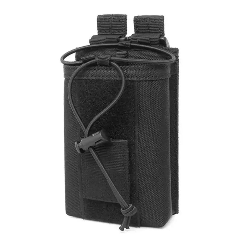 Портативный 1000D нейлоновый чехол для рации чехол Walkie держатель рации поясная сумка для походов на открытом воздухе - Цвет: Black