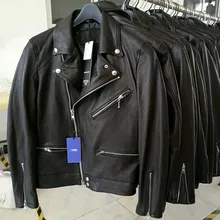 Мужская мода высокое качество Овчина замша натуральная кожа отложной мотоцикл куртки пальто мужская одежда черный 2xl 3xl xxxl