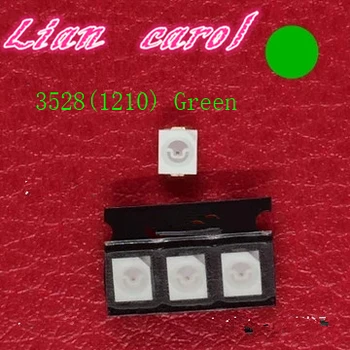 

1000 SMD 3528 1210 Chip LED Diode Green Light 20mA 3V Surface Mount SMT Technology Light-Emitting Diode Lamp LED Beads for PCB