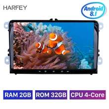 Harfey 2din 9 pulgadas GPS Navi Auto reproductor Multimedia Android 8,1 Auto Radio para Skoda/asiento/Volkswagen/VW/Passat b7/POLO/GOLF 5 6