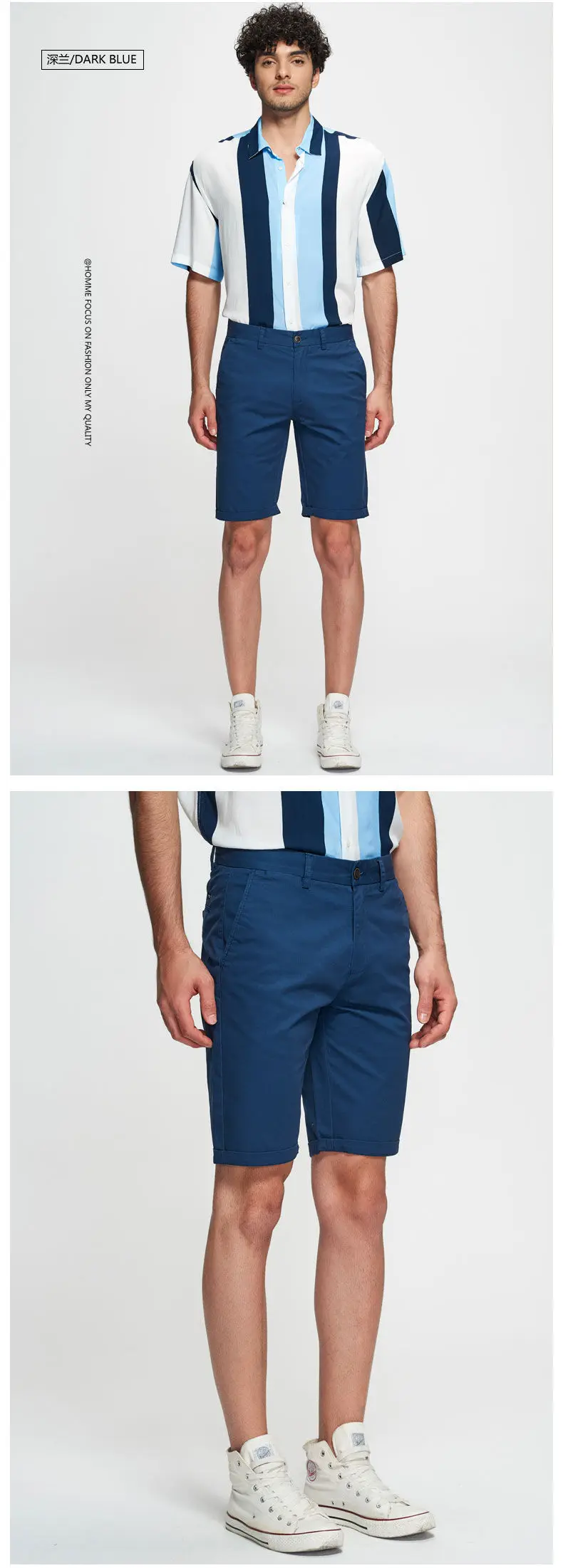 7Colors Cotton Shorts Men Summer Formal Business Shorts Male Quality Washed Cargo Short Pants Fitted Size Brand Travel Clothing 06