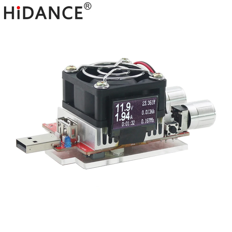 Billige Usb elektronische last einstellbare konstante strom aging widerstand 35w batterie spannung kapazität tester qualcomm qc2.0 3,0 voltmeter