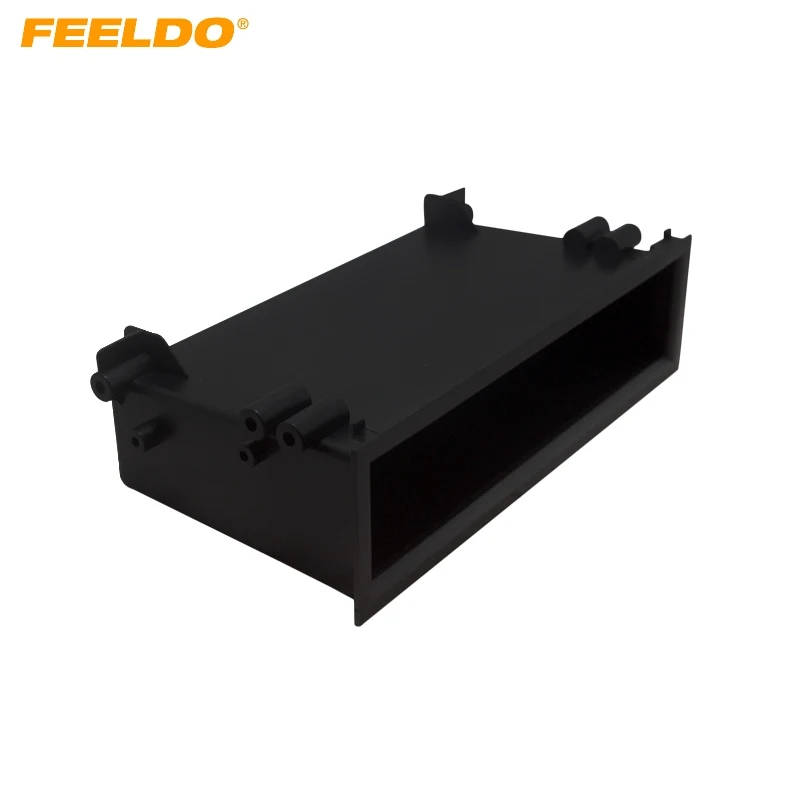 FEELDO 1DIN Car Stereo Radio Refitting Dashboard Installation Mounting Trim Fascia Storage Box Spacer For Toyota #HQ1531 | Автомобили и