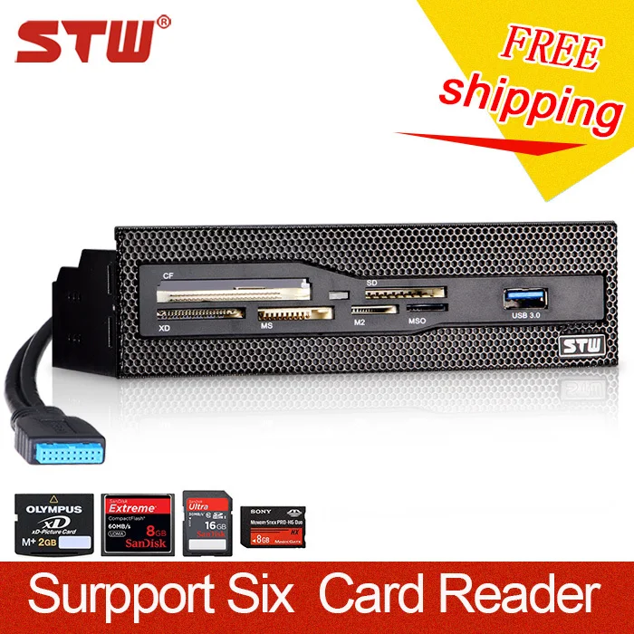 computer case 5.25 inch Optical drive 6 slots internal all in 1 card case with