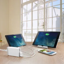 Universal Smart Charger 5 USB Ports US EU UK AU Plug Travel AC Power Adapter Socket Chargers For iPhone Samsung Fast Charging