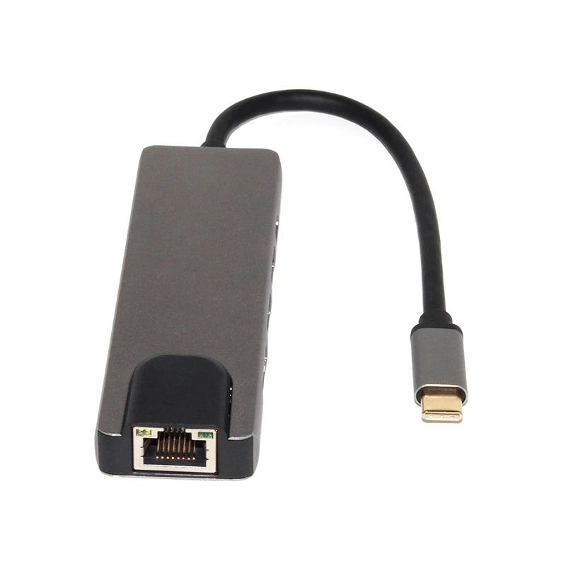 Горячая Распродажа USB 3,1 Тип-C USB-C к HDMI и двойной Порты 3,0 хаб и Ethernet и Мощность для Книга