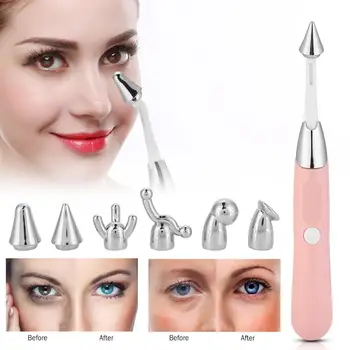 

6 In 1 Electric Eye Nose Massager Anti Wrinkle Facial Beauty Bar Roller Skin Eyes Lifting Stick Tightening Face Slimming Tools