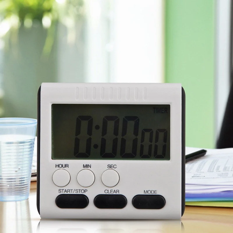 LCD Digital Short Timer Kitchen Cooking Timer Count -Down Up Alarm Clock Newest