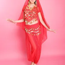 1 комплект леди для индийского танца живота танцевальный костюм