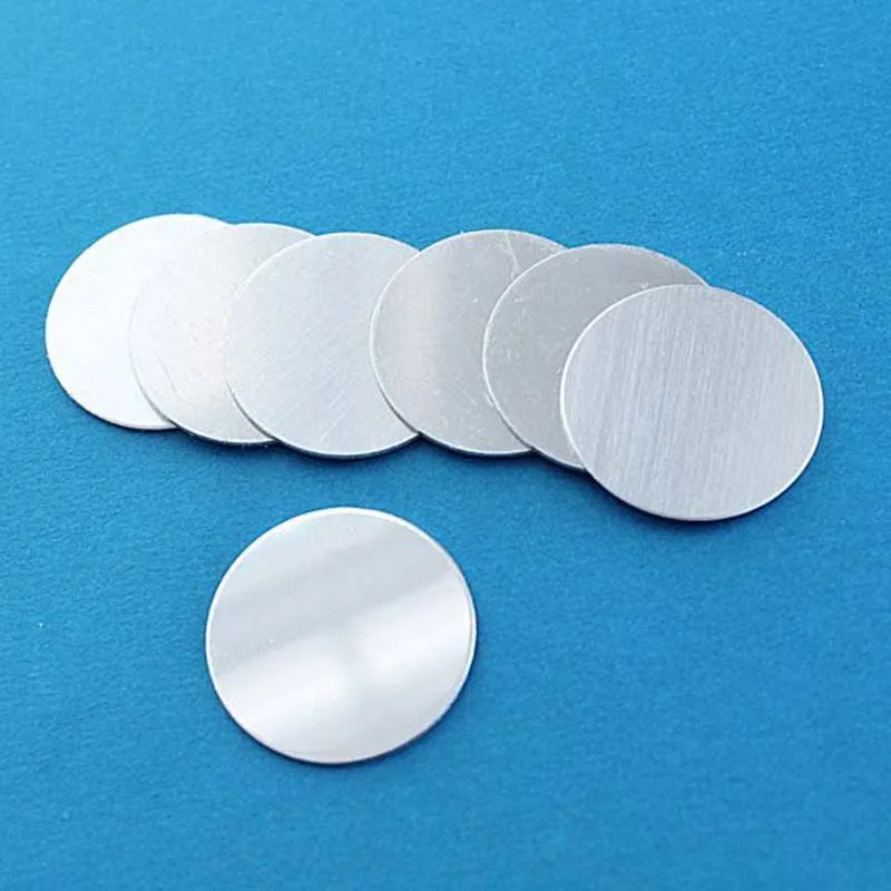 58mm Aluminum Stamping Blanks 2.28 Inch Diameter Raw Brushed Finish