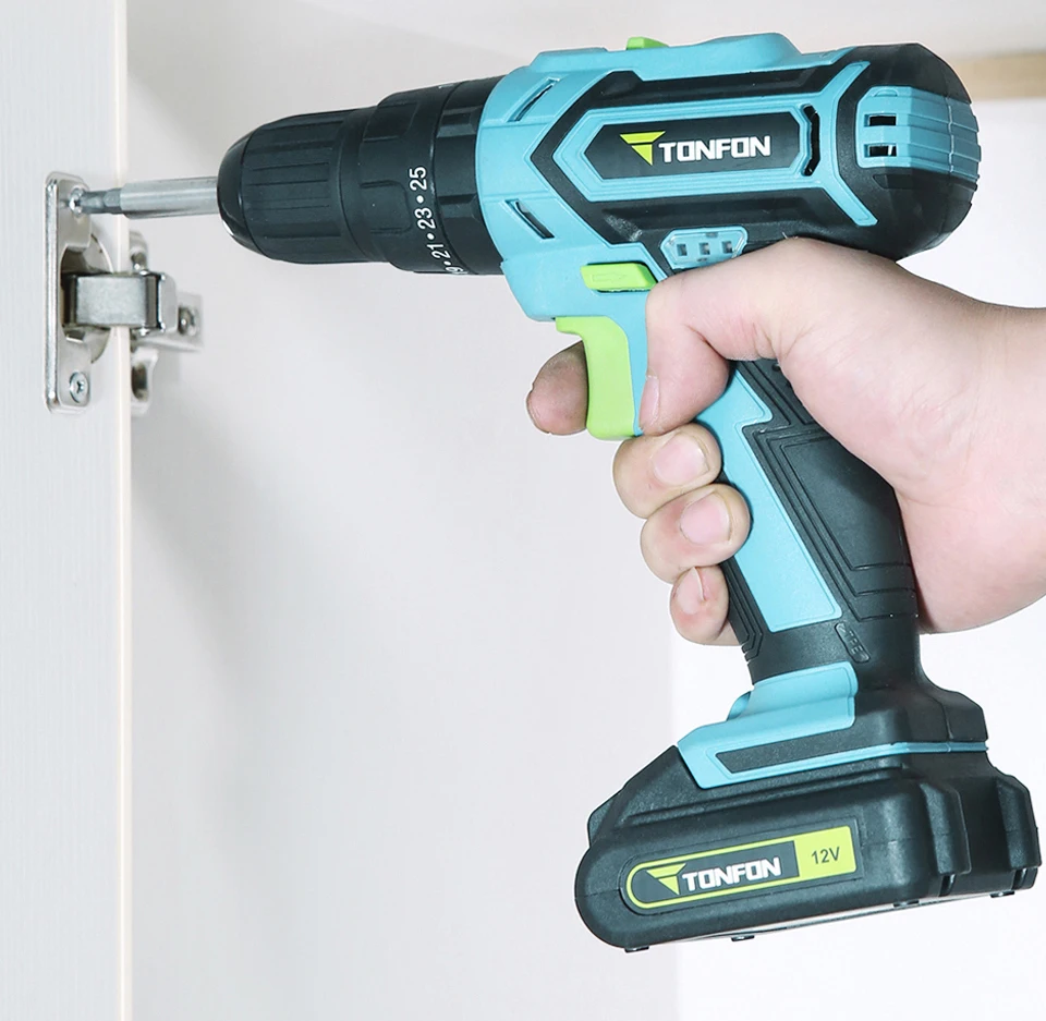Xiaomi Mijia Tonfon Wireless Electric Cordless Drill Impact Power Driver 1220V 2000mAh Battery 2-Speed EU Adapter For Home Work (7)