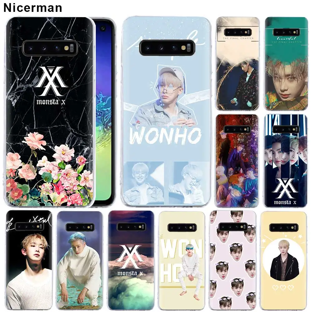 

Monsta X KPOP Boy Group Silicone Case for Samsung Galaxy S10 Plus S10e S9 S8 Plus Note 8 9 M30 Cover Clear Soft Patterns TPU She