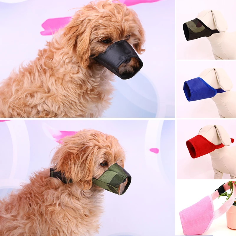 

Pet Anti Grooming Mesh Bark Adjustable Bite Muzzle Dog Mouth Mask Stop Chewing