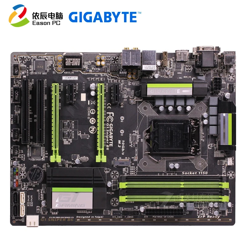 GIGABYTE G1.Sniper B6 рабочего Материнская плата LGA1150 i3 i5 i7 DDR3 USB3.0 блок питания ATX