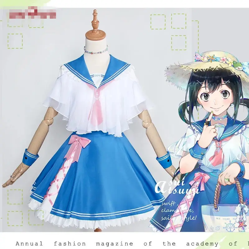 

[Feb. STOCK]2018 Anime My Hero Academia Asui Tsuyu Boku Lolita Sailor Dress Cosplay Costume S-L For For Hallowmas Free Shipping.
