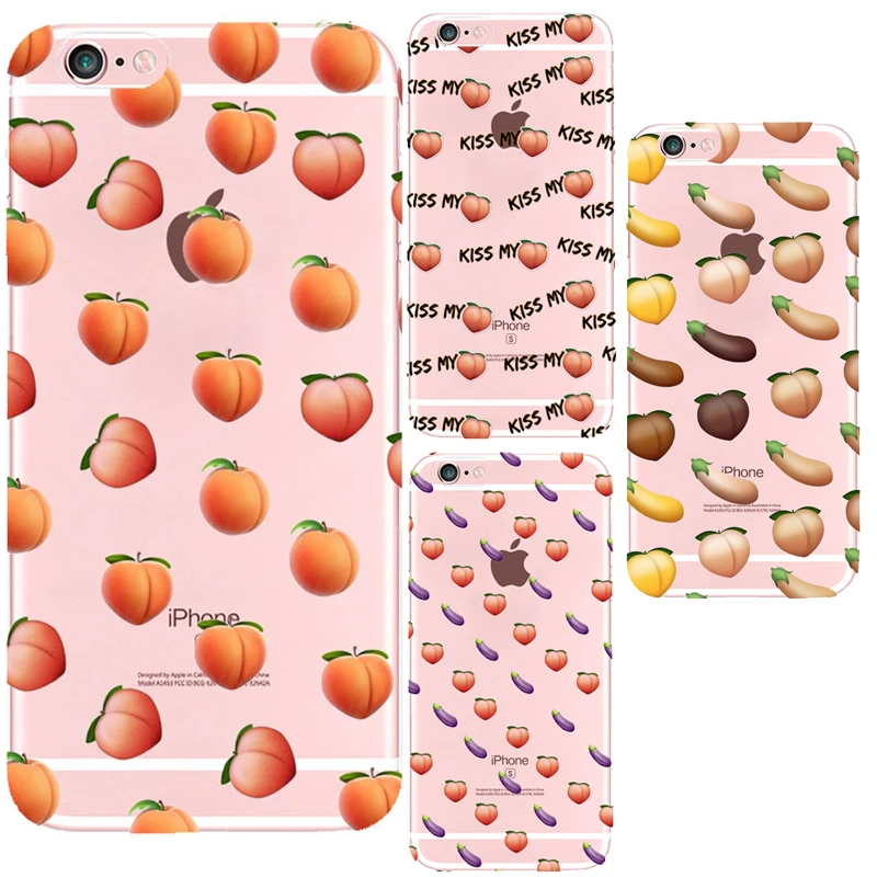 New Kylie Jenner S Peach Emoji For Iphone 6 6s 7 7 Plus Case Transparent Clear Soft Tpu Silicone Cell Phone Cover Case Skin For Iphone Phone Coverfor Iphone 6 Aliexpress