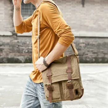 

Men Women Small Shoulder Bag Handbags Briefcase Office Messenger Bag