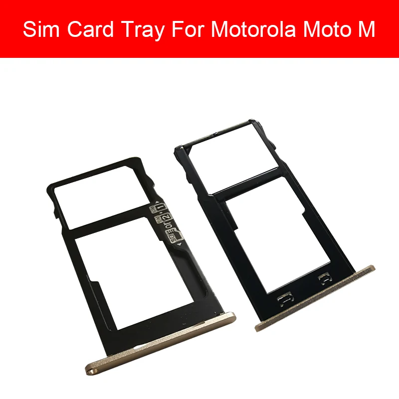 

Gold Genuine Sim Card Tray Slot For Motorola Moto M XT1662 XT1663 5.5 In Micro SIM Card Adapter Holder Replacement Repair Parts
