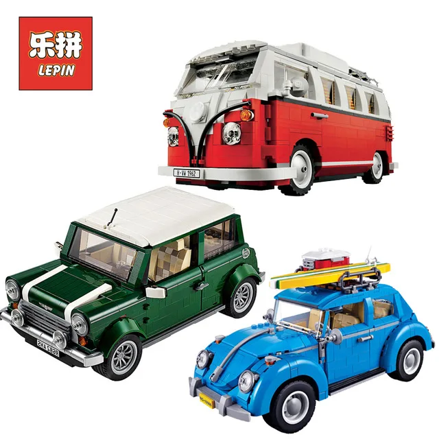 

Lepin Technic 21001 Volkswagen T1 Camper 21003 Beetle 21002 Cooper Car Building Blocks Bricks Legoingly 10220 Kids Birthday Toys