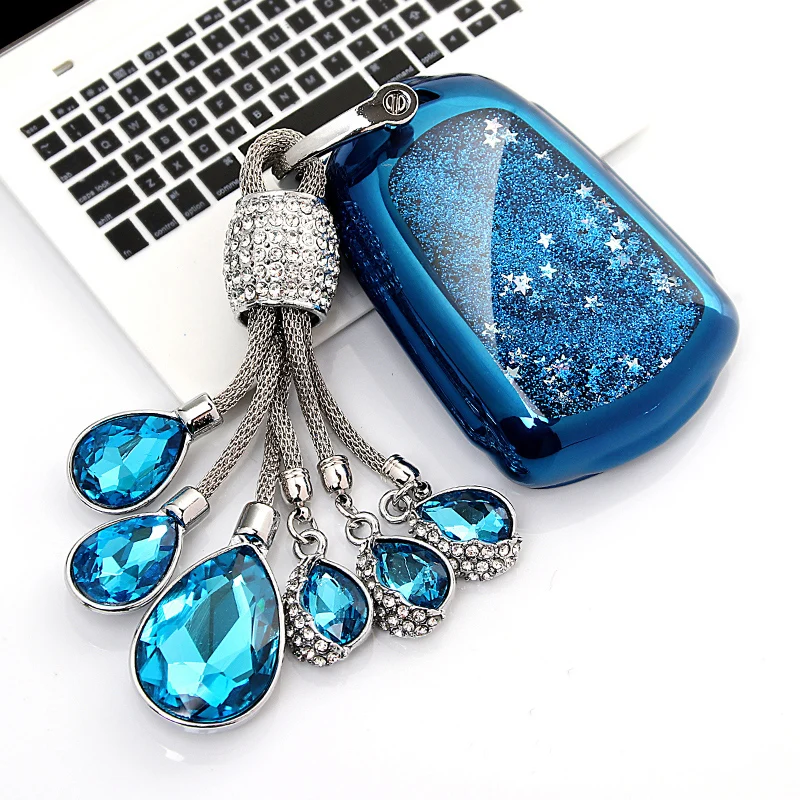

Funny Quicksand Soft TPU Car Key Cover Case Auto key shell For Cadillac Escalade ESV XTS ATS CTS SRX 6BT CT6 ATS-L XT5 BLS
