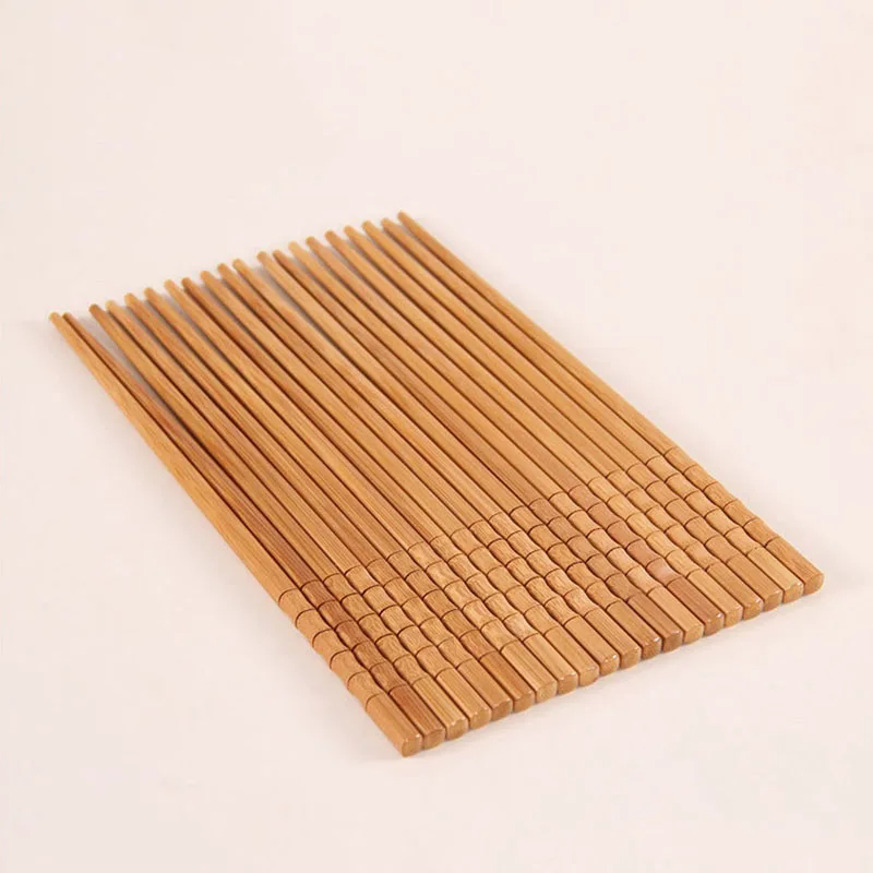 1 пара натуральные бамбуковые палочки для еды деревянные палочки для еды Китайский Здоровый стиль Многоразовые суши-еда палочки наборы посуды