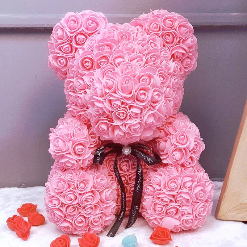 Дропшиппинг 25 \ 40 \ 70 см красный плюшевый мишка розы искусственные рождественские подарки для женщин подарок на день Святого Валентина плюшевый медведь \ кролик