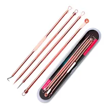 Уход за кожей 4 шт. из нержавеющей стали игла для акне двойная петля иглоукалывание игла для удаления акне инструменты для макияжа