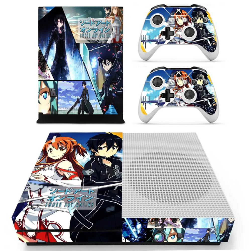 anime espada arte em linha sao pele adesivo decalque para microsoft xbox um console controladores para xbox um pele adesivo