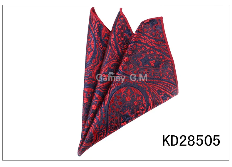 KD28505 Мужские карманные квадратные костюмы, носовые платки для мужчин с цветочным рисунком, мужские носовые платки, повседневный костюм, квадратные носовые платки, полотенца для мужчин, вечерние, 25 см x 25 см - Цвет: KD28505