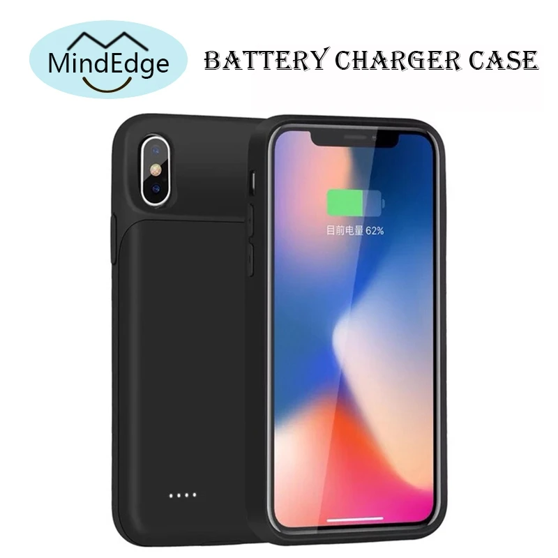 

4000mah Battery Charger Case for iPhone XR Power Bank Case Pack Backup Battery Cover for iPhone XS Max Case Soft Frame Coque