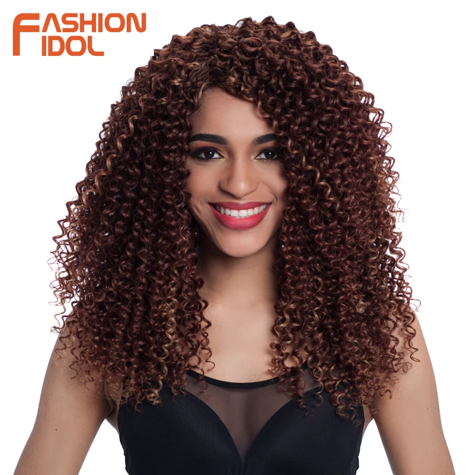 Moda ídolo afro kinky cabelo encaracolado 16