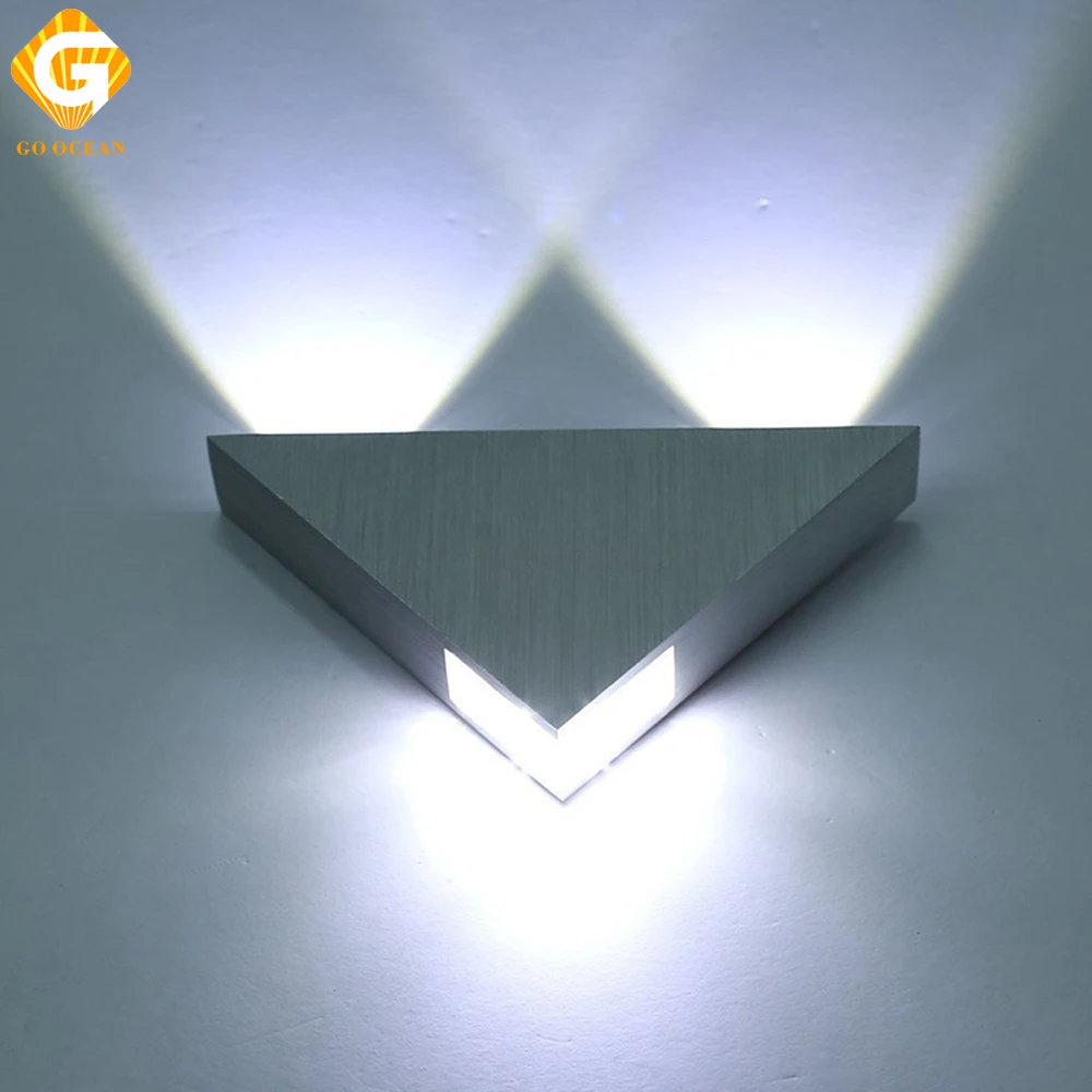 

LED Wall Lamp 3W Triangle Spotlight Ceiling lights Modern Home Indoor and Outdoor Decoration up and down wall lighting