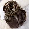 2023 Luxury Women Ombre Leopard Dot Natural Silk Scarf Lady Fashion Print Shawls and Wraps Pashmina Foulards Bandana Hijab Snood 3