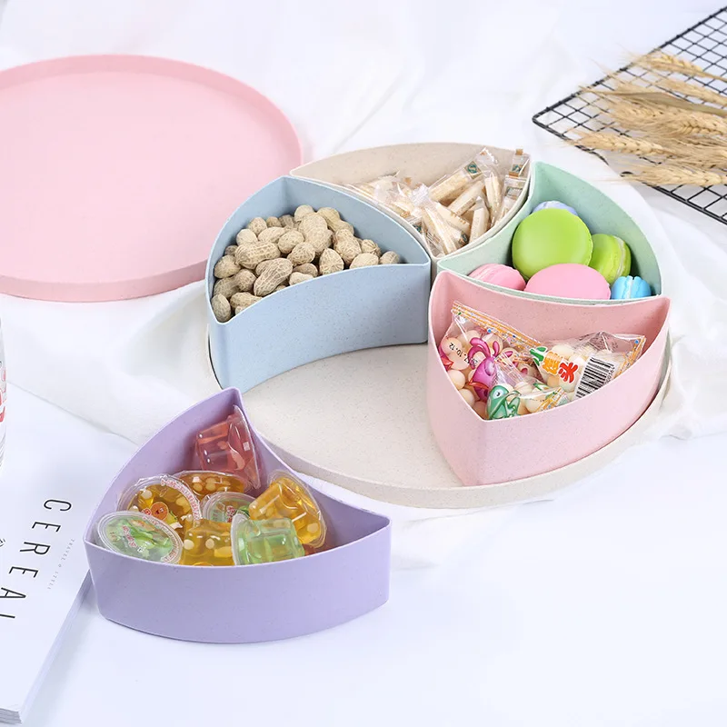 

1Pcs Multifunctional Creative Wheat Stalk Separable Compote Solid Color Moisture-proof Household Dry Fruit Snacks Nuts Container