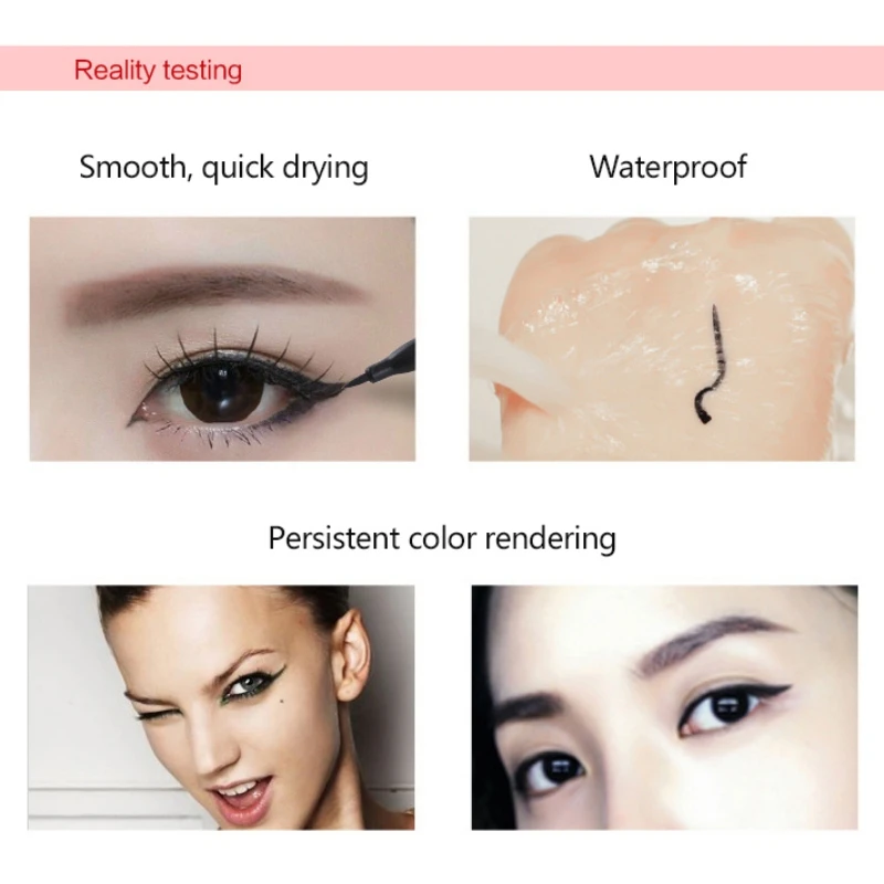 2019 Rose Purple Liquid Eyeliner Waterproof Non-dizzy Dyeing Long Lasting Quick Drying Eyeliner Pen