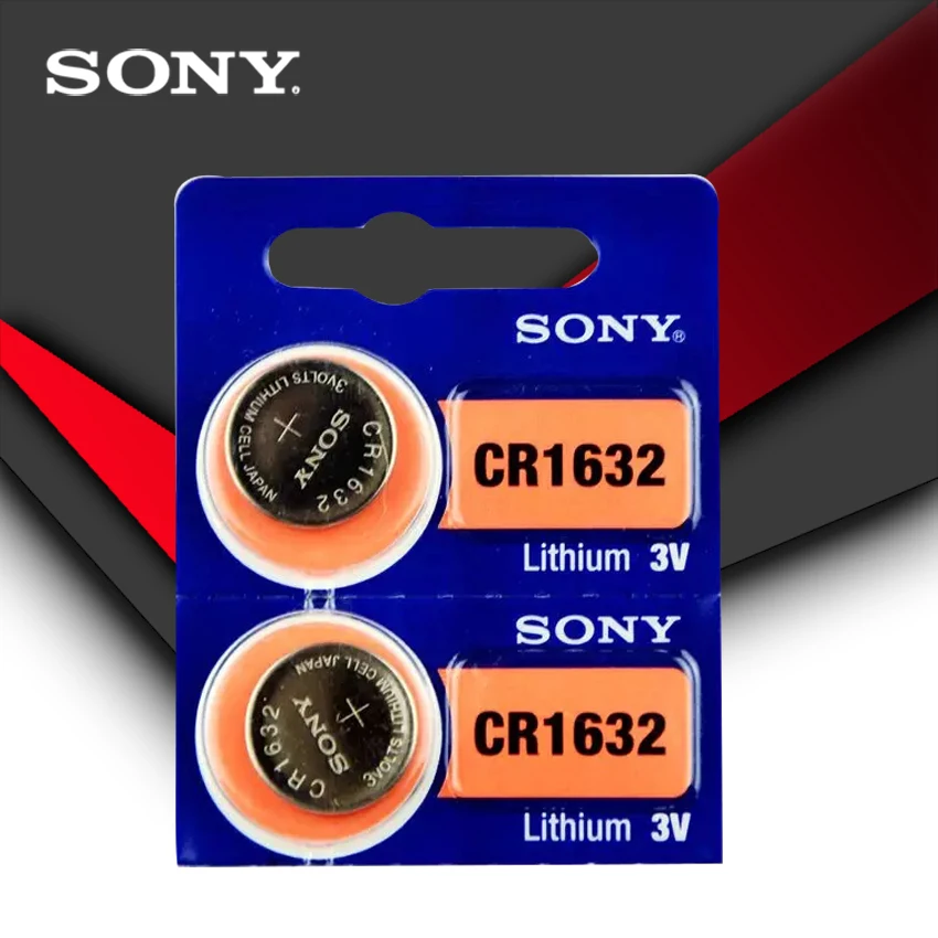 

2pc Sony Original 100% CR1632 Button Cell Battery For Watch Car Remote Key cr 1632 ECR1632 GPCR1632 3v Lithium Battery