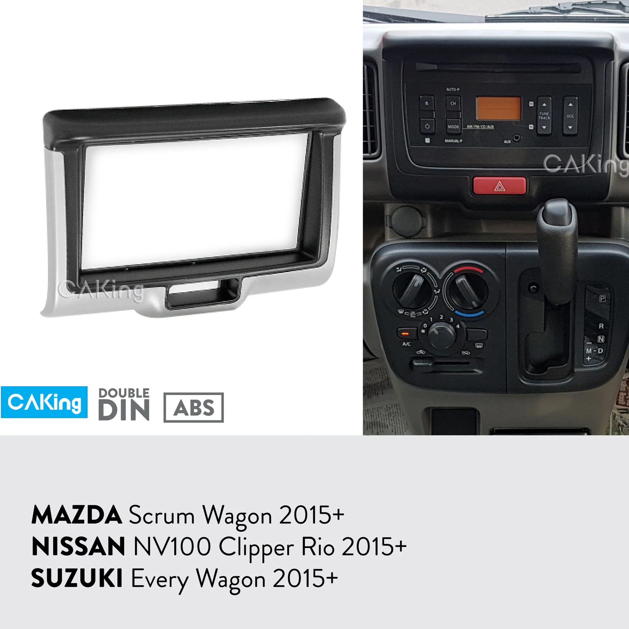 

Fascia Radio Panel for MAZDA Scrum Wagon / NISSAN NV100 Clipper Rio / SUZUKI Every Wagon 2015+ Dash Kit Facia Plate Adapter