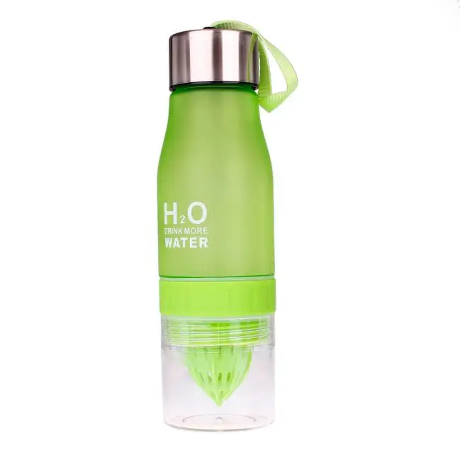 Горячая 700 мл бутылка для воды пластиковая фруктовая настойка Бутылка Спорт на открытом воздухе лимонный сок переносной чайник Tritan#10T - Цвет: Green